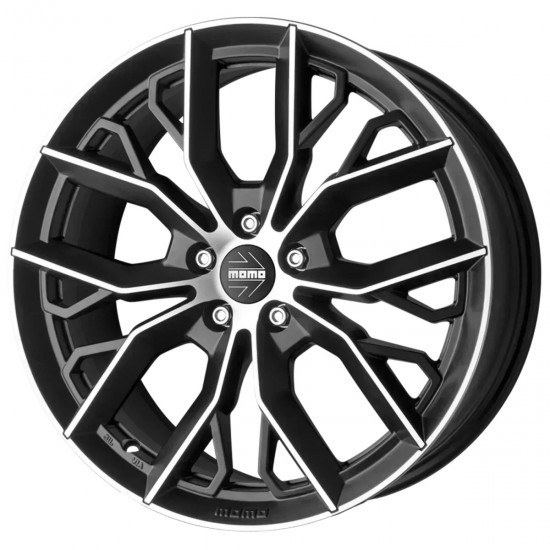 Janta aliaj MOMO MASSIMO MATT BLACK POLISHED 8X18 5X112 ET40 79.6